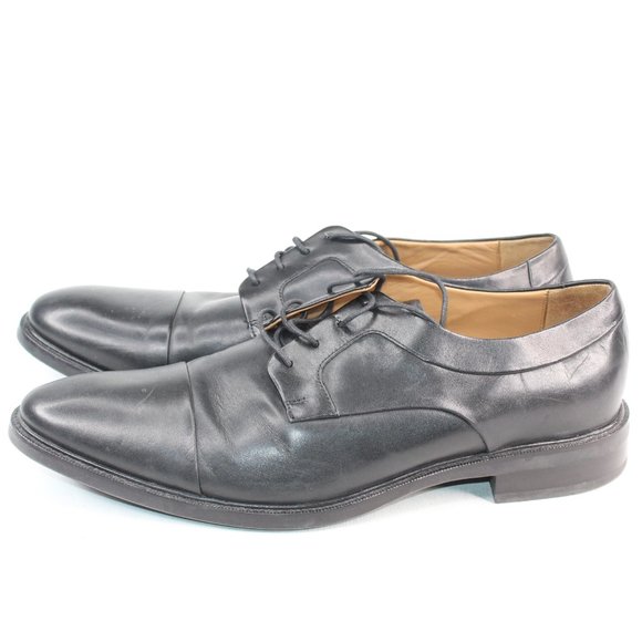Cole Haan Warren Black Cap Toe Leather Dress Shoes #131 main image 7
